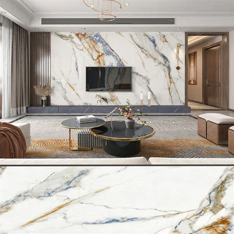 1220 × 2800 mm PVC mramorová deska s UV povlakem pro nábytek a skříňky Lehká a odolná dekorace Laminovaný plastový nástěnný panel