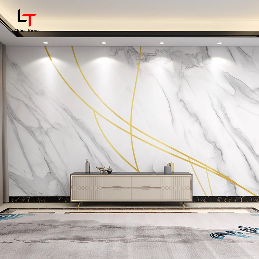 1220 × 2440 mm PVC uhlíkový krystalový panel Vodotěsný ohnivzdorný dekorativní obklad stěn pro vnitřní venkovní venkovní s UV povlakem