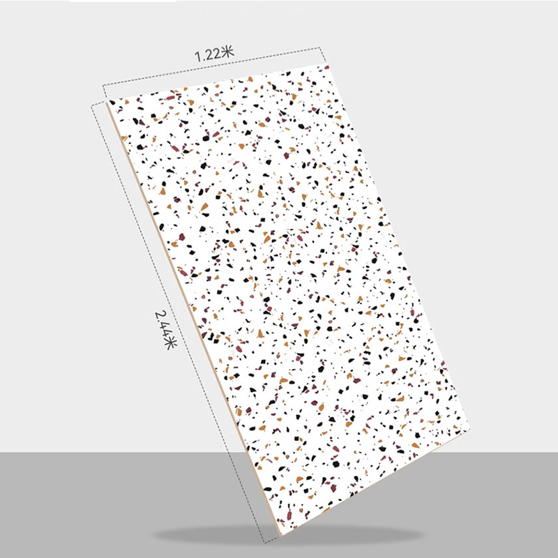 1220 mm × 2440 mm Flexibilní PVC Plast Alternativní mramor SPC nástěnný panel a deska Umělá imitace mramoru UV povlak PVC Mramorová deska