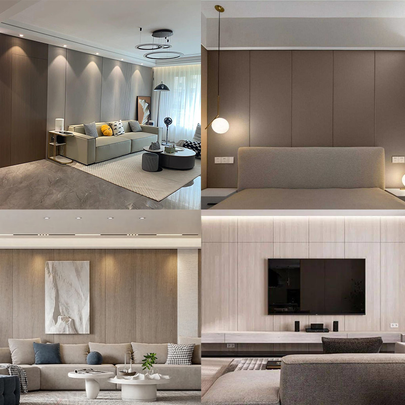 1220 × 2440 mm Ekologické PVC Dřevěná dýha Zrno Dekorativní nástěnné panely pro vnitřní obklady stěn Vodotěsné Odolné proti poškrábání Snadná instalace