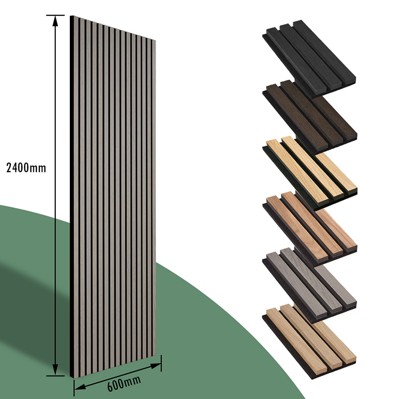 WPC nástěnná dekorace Akupanel 3D design Interiér Polyesterové akustické panely Dřevěné zvukově izolační lamelové akustické stěnové panely