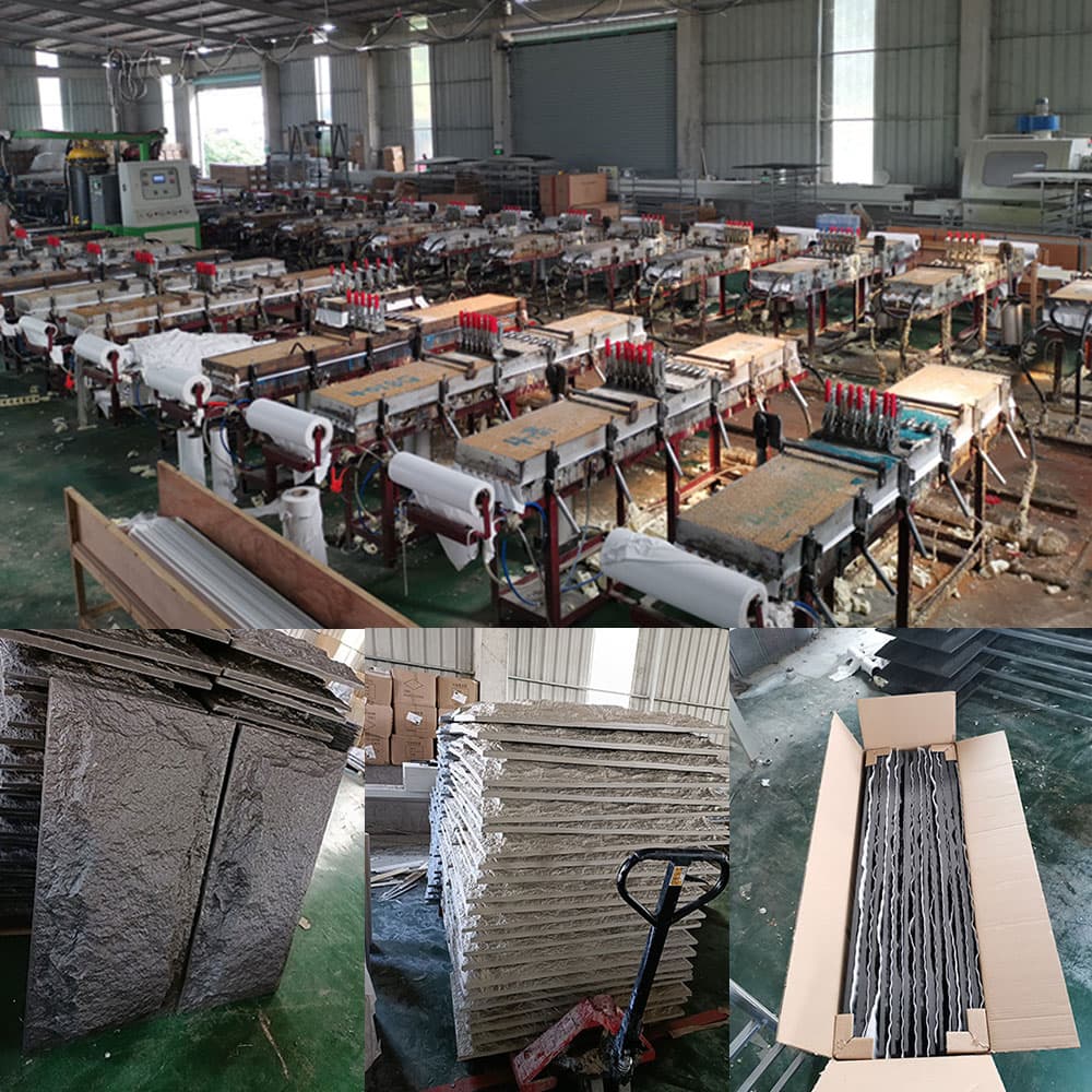 60*30cm Dekorativní dýha Dekor Umělý polyuretanový Pu Stone Nástěnný panel Umělý kámen pro domácnost