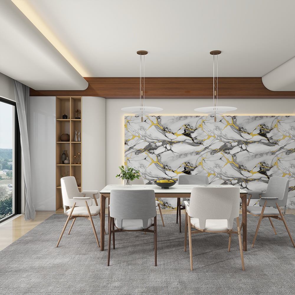 Moderní vysoce lesklá mramorová tapeta v roli PVC samolepicí vodotěsná interiérová dekorace z mramoru