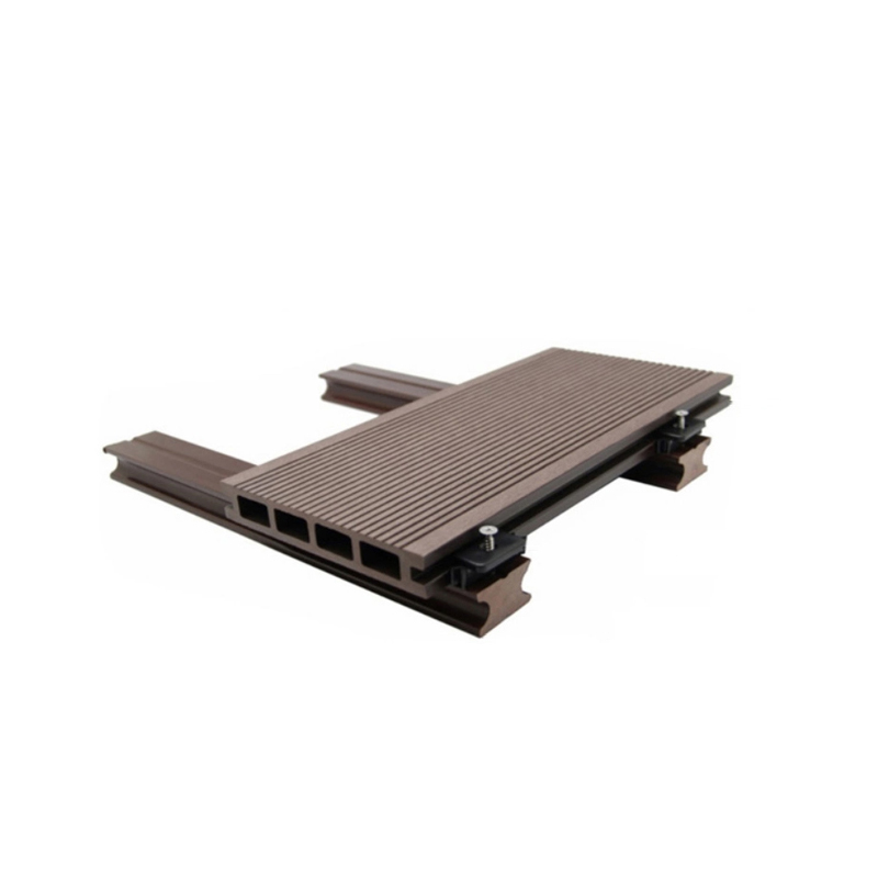 Zaklapněte na podlahu pro kutily Venkovní vodotěsné Wpc Patio Composite Inženýrská podlaha Zámková palubka dlaždice